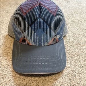 Blue Patterned Trucker Hat